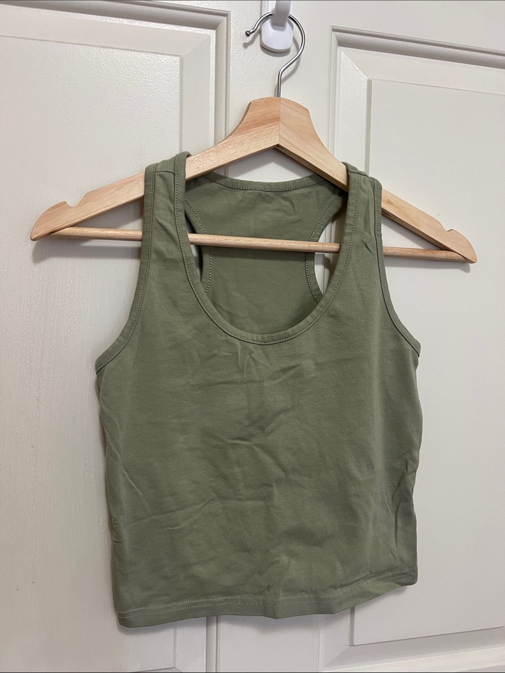 Light Green Women's Racerback CropTank Top